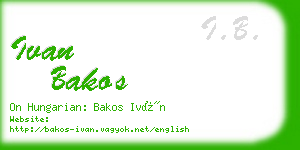 ivan bakos business card